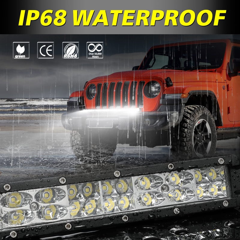 AKD Part Slim LED Light Bar 30 Inch, AKD Part 252W Super Slim Offroad Driving Light Spot Flood Combo Ultra Slim Grille Bumper Light for Trucks UTV SUV Toyota Chevy Ram Subaru RZR Roof - Image 5